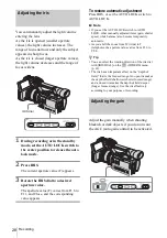 Предварительный просмотр 28 страницы Sony Handycam HDR-FX1E Operating Instructions Manual