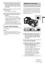 Предварительный просмотр 29 страницы Sony Handycam HDR-FX1E Operating Instructions Manual