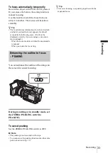 Предварительный просмотр 33 страницы Sony Handycam HDR-FX1E Operating Instructions Manual