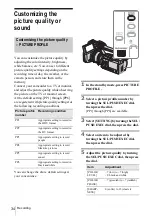 Предварительный просмотр 34 страницы Sony Handycam HDR-FX1E Operating Instructions Manual