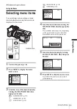 Предварительный просмотр 51 страницы Sony Handycam HDR-FX1E Operating Instructions Manual