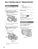 Preview for 26 page of Sony Handycam HDR-FX7 Operating Manual