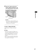 Preview for 27 page of Sony Handycam HDR-FX7 Operating Manual