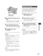 Preview for 81 page of Sony Handycam HDR-FX7 Operating Manual