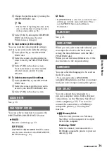 Preview for 71 page of Sony Handycam HDR-FX7E Operating Manual