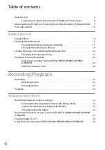 Preview for 10 page of Sony Handycam HDR-GW66E Operating Manual