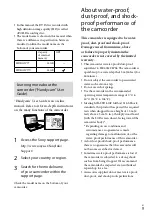 Preview for 9 page of Sony Handycam HDR-GW77 Operating Manual