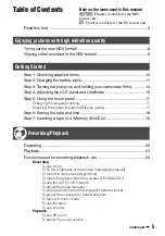 Preview for 5 page of Sony Handycam HDR-HC1E Operating Manual