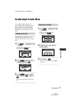 Preview for 71 page of Sony Handycam HDR-HC3 Operating Manual