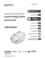 Sony Handycam HDR-HC5 Operating Manual preview