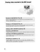 Preview for 12 page of Sony Handycam HDR-HC5 Operating Manual