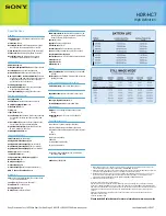 Preview for 2 page of Sony Handycam HDR-HC7 Specifications