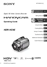 Предварительный просмотр 1 страницы Sony Handycam HDR-HC9E Operating Manual