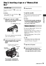 Предварительный просмотр 19 страницы Sony Handycam HDR-HC9E Operating Manual