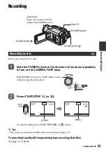 Предварительный просмотр 23 страницы Sony Handycam HDR-HC9E Operating Manual