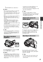 Предварительный просмотр 27 страницы Sony Handycam HDR-HC9E Operating Manual