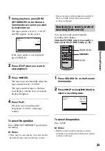 Предварительный просмотр 33 страницы Sony Handycam HDR-HC9E Operating Manual