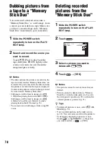 Предварительный просмотр 70 страницы Sony Handycam HDR-HC9E Operating Manual