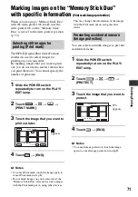 Предварительный просмотр 71 страницы Sony Handycam HDR-HC9E Operating Manual