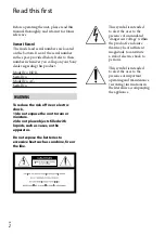 Предварительный просмотр 2 страницы Sony Handycam HDR-PJ650E Operating Manual