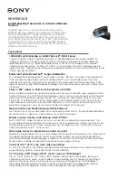 Sony Handycam HDR-PJ810 Brochure & Specs preview