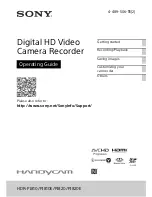 Preview for 1 page of Sony Handycam HDR-PJ810 Operating Manual