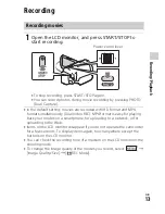 Предварительный просмотр 13 страницы Sony Handycam HDR-PJ810 Operating Manual