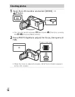 Предварительный просмотр 14 страницы Sony Handycam HDR-PJ810 Operating Manual