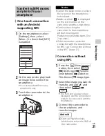 Предварительный просмотр 21 страницы Sony Handycam HDR-PJ810 Operating Manual