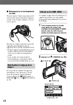 Предварительный просмотр 20 страницы Sony Handycam HDR-SR1 (French) Mode D'Emploi