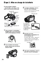 Предварительный просмотр 26 страницы Sony Handycam HDR-SR1 (French) Mode D'Emploi