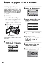 Предварительный просмотр 32 страницы Sony Handycam HDR-SR1 (French) Mode D'Emploi