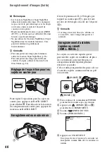 Предварительный просмотр 40 страницы Sony Handycam HDR-SR1 (French) Mode D'Emploi