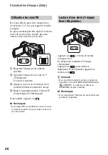 Предварительный просмотр 46 страницы Sony Handycam HDR-SR1 (French) Mode D'Emploi