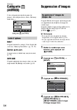 Предварительный просмотр 54 страницы Sony Handycam HDR-SR1 (French) Mode D'Emploi