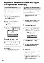 Предварительный просмотр 66 страницы Sony Handycam HDR-SR1 (French) Mode D'Emploi
