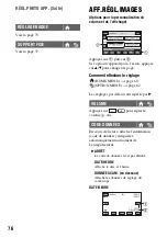 Предварительный просмотр 76 страницы Sony Handycam HDR-SR1 (French) Mode D'Emploi
