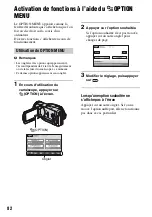 Предварительный просмотр 82 страницы Sony Handycam HDR-SR1 (French) Mode D'Emploi