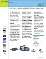 Preview for 1 page of Sony Handycam HDR-SR5 Specifications