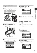 Preview for 13 page of Sony Handycam HDR-SR5E Handbook