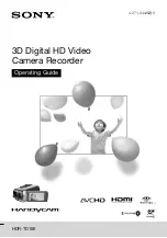 Preview for 1 page of Sony Handycam HDR-TD10E Operating Manual