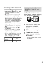 Preview for 9 page of Sony Handycam HDR-TD30 Operating Manual