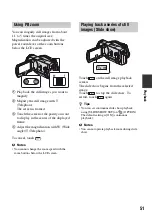 Preview for 51 page of Sony Handycam HDR-UX1 Operating Manual