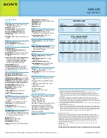 Preview for 2 page of Sony Handycam HDR-UX1 Specifications