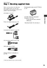 Preview for 19 page of Sony Handycam HDR-UX10E Operating Manual