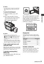 Preview for 21 page of Sony Handycam HDR-UX10E Operating Manual