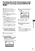 Preview for 81 page of Sony Handycam HDR-UX10E Operating Manual