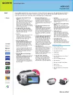 Sony Handycam HDR-UX5 Brochure preview