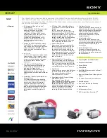 Preview for 1 page of Sony Handycam HDR-UX7 Specifications