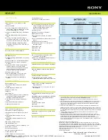 Preview for 2 page of Sony Handycam HDR-UX7 Specifications